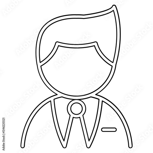 businessman icon in line style