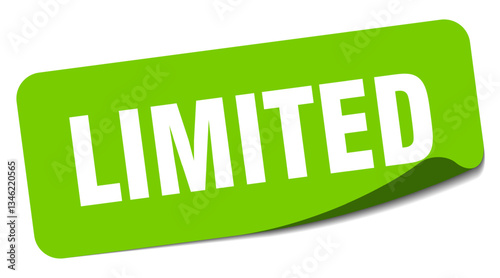 limited sticker. limited label