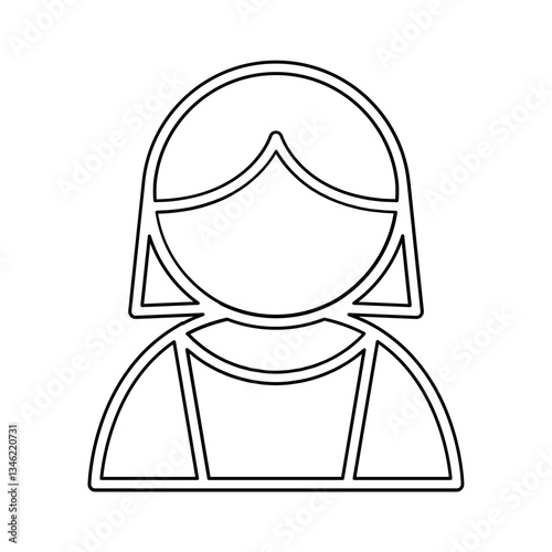 Woman icon in line style