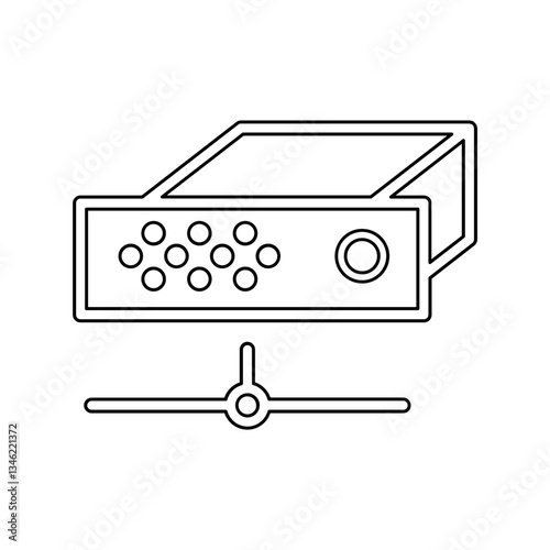 Server icon in line style