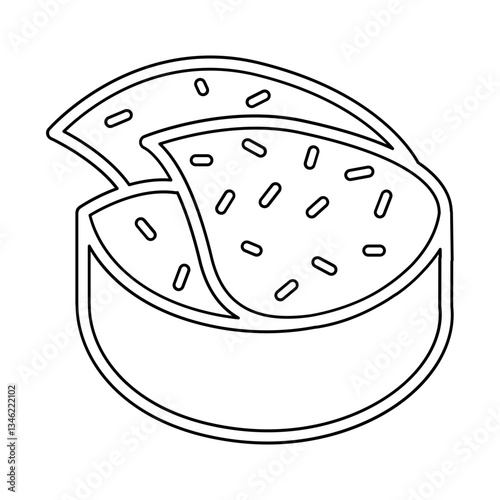Japanese food icon in line style