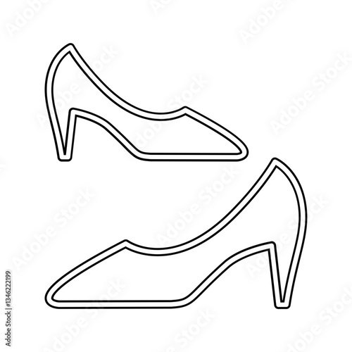 High heels icon in line style