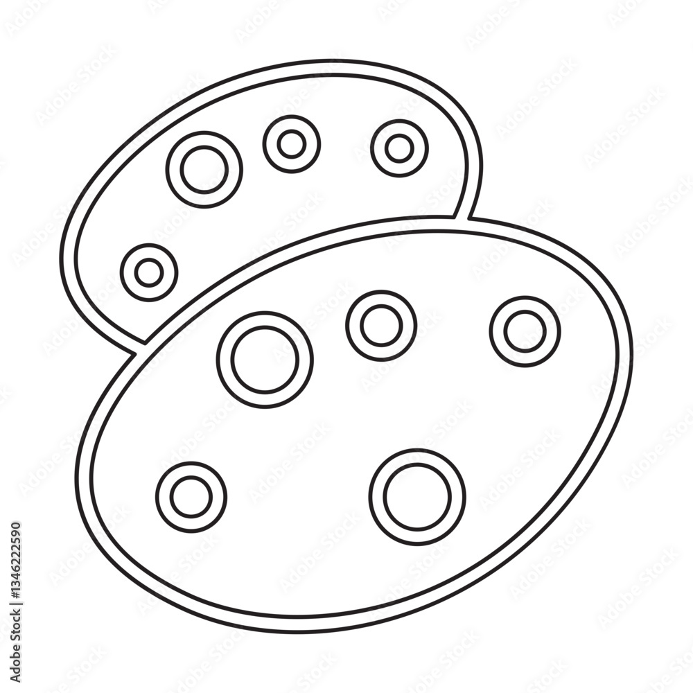 Fototapeta premium Cookies icon in line style