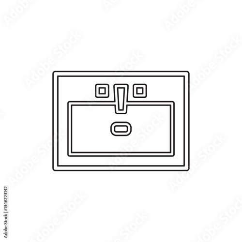 Sink icon in line style