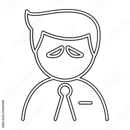 Stress icon in line style