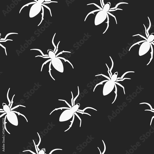 seamless background with spiders
