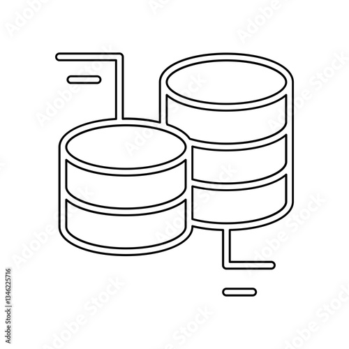 Database icon in line style