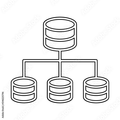 Database icon in line style