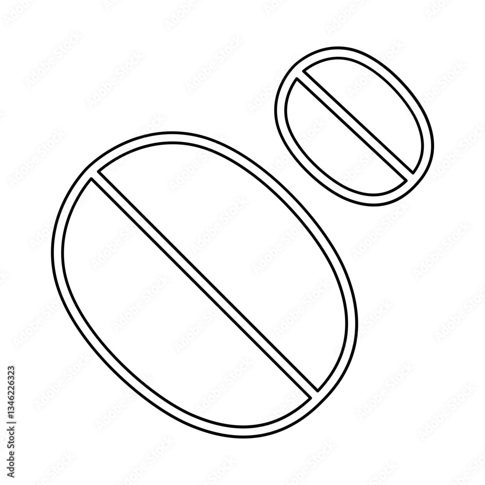 Coffee bean icon in line style Coffee bean icon in line style