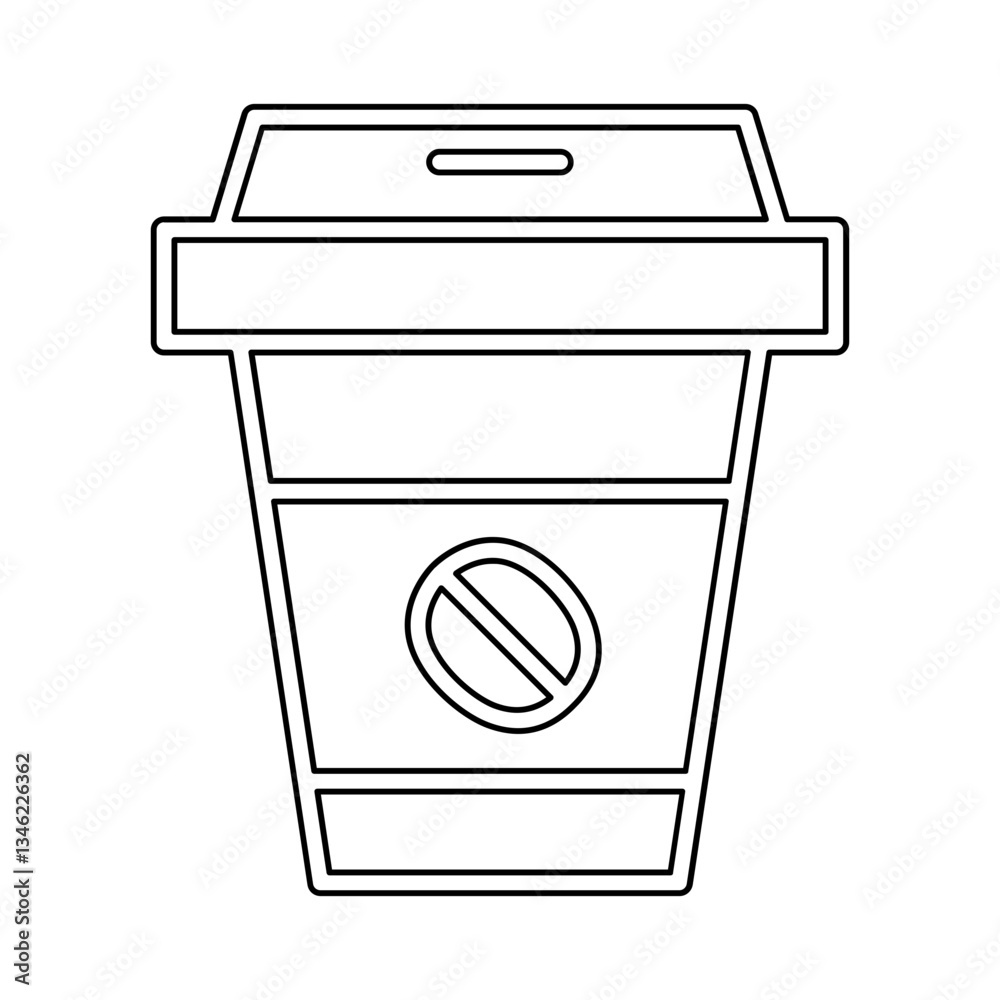 Take away coffee icon in line style Take away coffee icon in line style