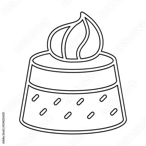 Pudding icon in line style