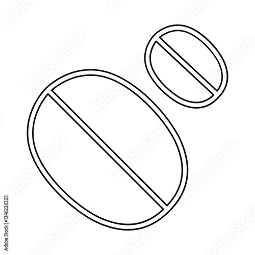 Coffee bean icon in line style