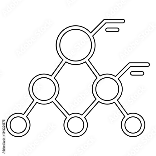 Diagram icon in line style