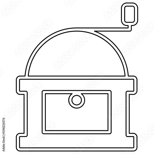 Coffee grinder icon in line style