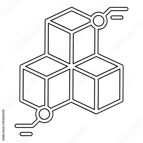 Data icon in line style