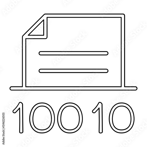 Database encryption icon in line style