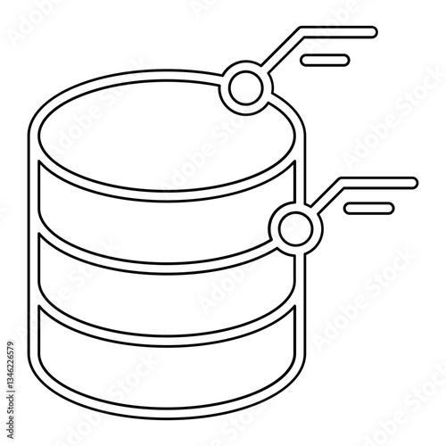 Database icon in line style