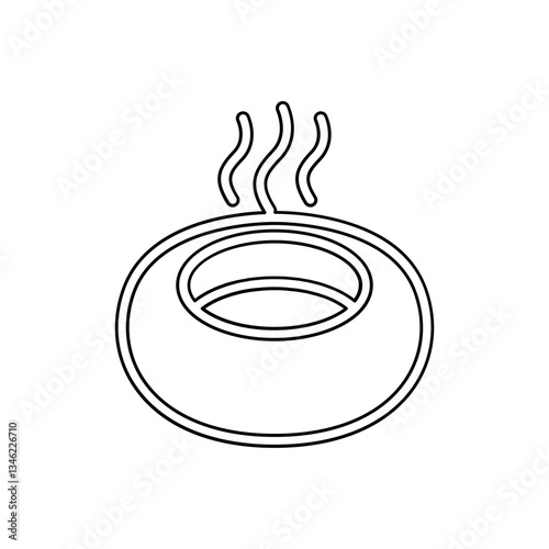 Soup icon in line style