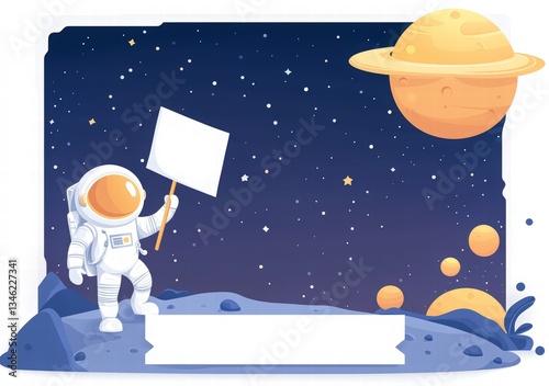 Cosmonautics Day. rocket soaring through space with planets and stars in a paper-cut style, set against a dark blue background.