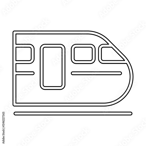 Train icon in line style
