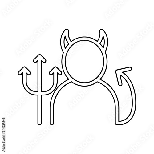 Devil icon in line style