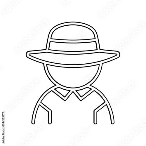Archeologist icon in line style