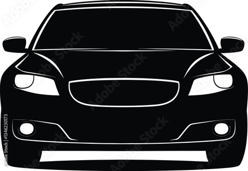  Car Silhouette: A Sleek Vehicle Design Revealed in Striking Contrast, Explore the Minimalist Elegance of Automotive Art