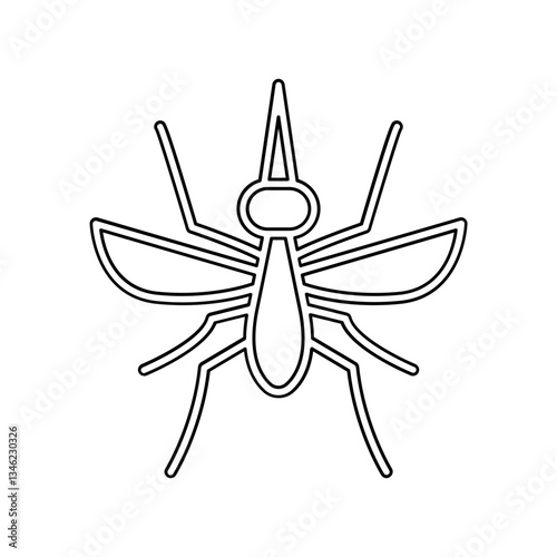 Mosquito icon in line style