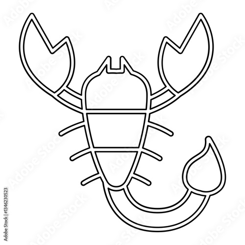 Scorpion icon in line style