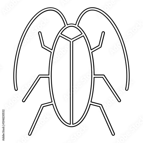 Cockroach icon in line style