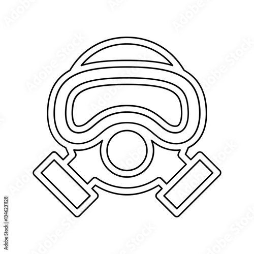 Gas mask icon in line style