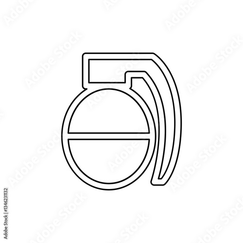 Grenade icon in line style