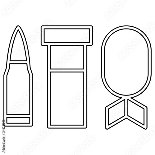 Ammunition icon in line style