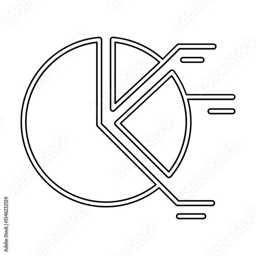 Data analysis icon in line style