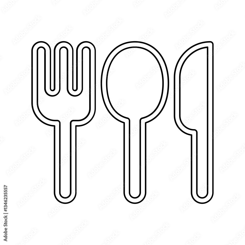 Food icon in line style Food icon in line style