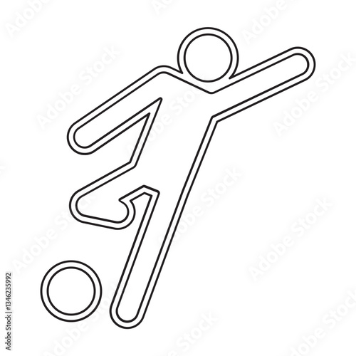 Football training icon in line style