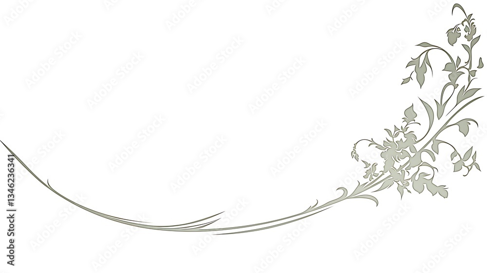 Elegant floral design element. Elegant floral design element.