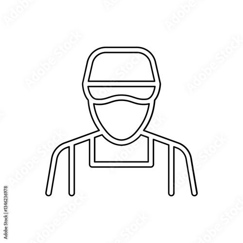 Mechanic icon in line style