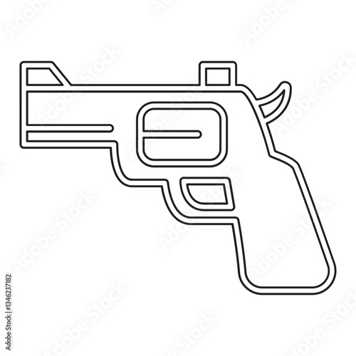 Gun icon in line style