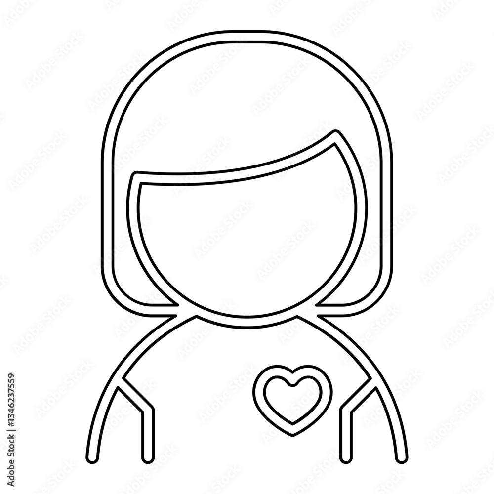 Volunteer icon in line style Volunteer icon in line style