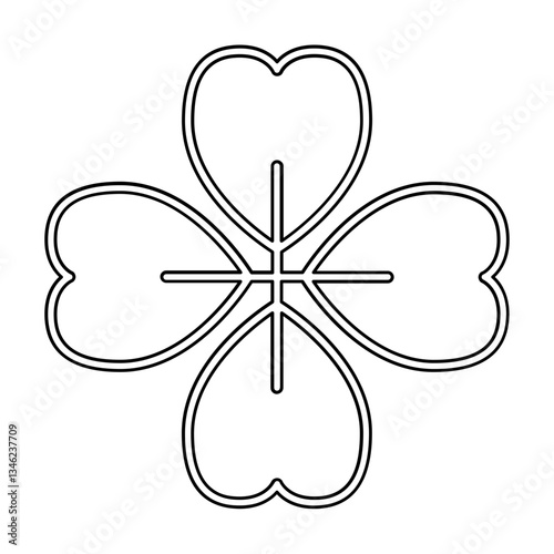 Clover icon in line style