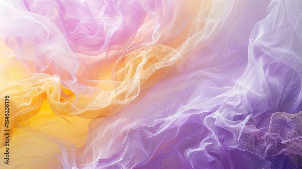 Obraz premium Abstract vivid colorful wave flowing express dreamy texture. Seamless texture vividness pastel swirling convey sense of gentle and soft emotion scene perfect for effect and graphic design. AIG51.