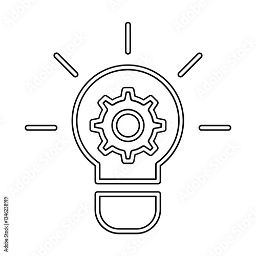 Idea icon in line style