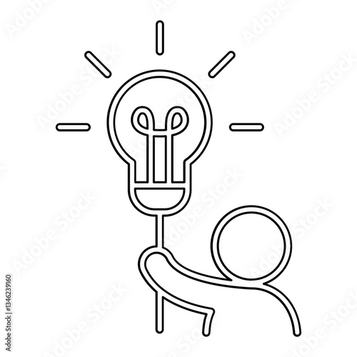 Idea icon in line style
