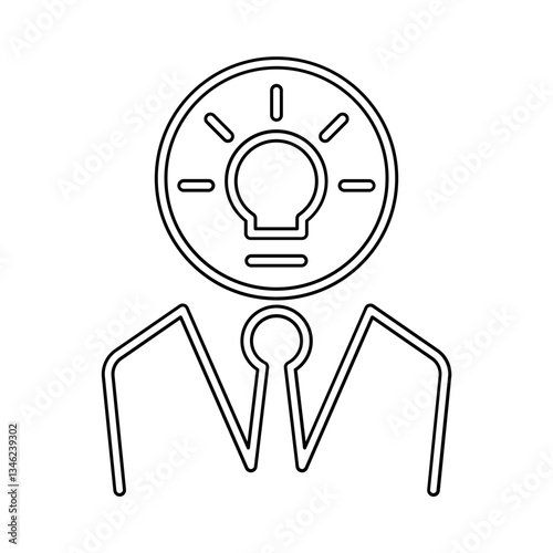 Idea icon in line style