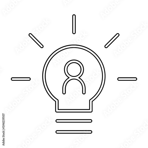 Idea icon in line style
