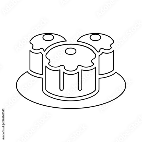 dim sum icon in line style