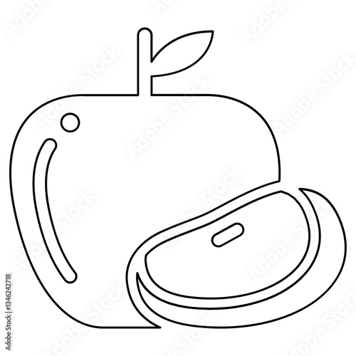 Apple icon in line style