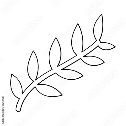 Herb icon in line style