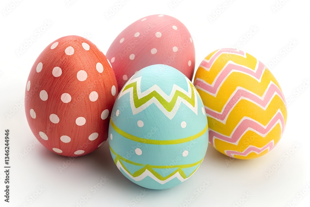 Perfect colorful handmade easter eggs isolated on a white. Colorful Easter Eggs with Polka Dots and Zigzag Patterns – Festive Spring Decor Perfect colorful handmade easter eggs isolated on a white. Colorful Easter Eggs with Polka Dots and Zigzag Patterns – Festive Spring Decor